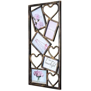 Levandeo® Bilderrahmen Collage schwarz 10x15 cm/13x18 cm 5 St.