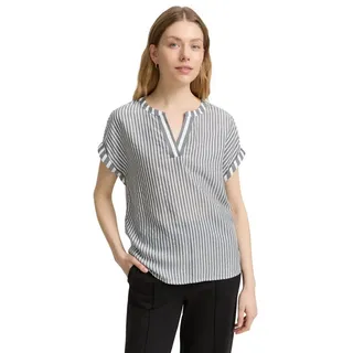 Tom Tailor Shirtbluse mit Streifen Muster Blau 34
