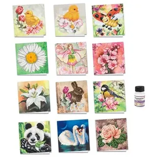 KARIN JITTENMEIER Diamond Painting-Set Grußkarten & Diamond Fix 73tlg.