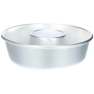 Pentole Agnelli COAL3724 Donutform mit Rohr, aus Aluminium, Silber, 24 cm