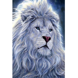 DIY 5D Diamond Painting Kits Adult and Kids,Full Drill,White Lion Crystal Craft Drawing,Home Wall Decor or Gifts(30x40cm)