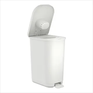 Rotho Babydesign YUMA geruchsdichter Windeleimer mit Pedal und 30 passenden Windelbeuteln, 40x28,5x51 cm (L xBxH), weiß