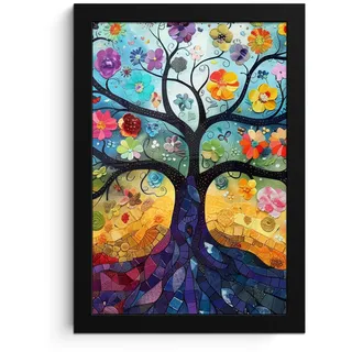 onlywow Poster, mit Leiste Blumenbaum | Gr.: 20 x 30 cm