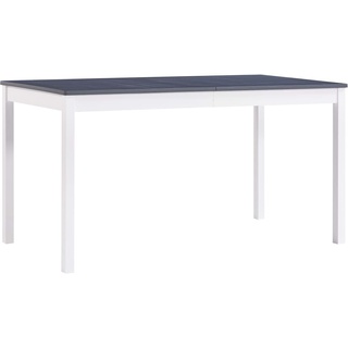 !! Landhaus Esstisch - Küchentisch Esszimmertisch Tisch Weiß und Grau 140 x 70 x 73 cm Kiefernholz,Leichter Aufbau HOMMIE #