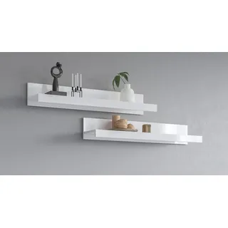 OTTO home Wandboard India,Breite 90 cm, Set 2-tlg praktisches Regal für die Wand, Set 2-tlg., Das Wandregal viel Stauraum weiß