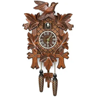 Oem – Kuckucksuhr Aus Mdf-holz – Länge 26 Cm X Breite 6 Cm X Höhe 14 Cm – Traditionelles Schwarzwälder Dekor