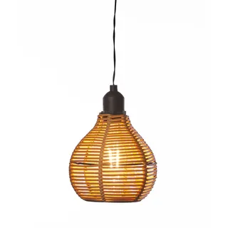 Luxform Hanging Lamp Rattan 1-flg. 21 cm rund braun Rattan