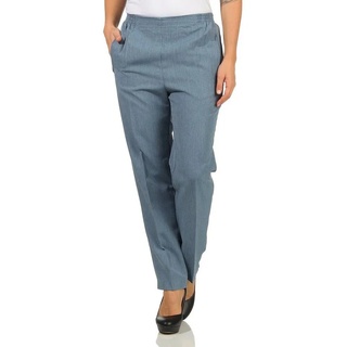 Aurela Damenmode Schlupfhose Stoffhose Damen Anzug- oder Business Hose Kurzgröße Größe 36 bis 54 blau 27 (52-54)