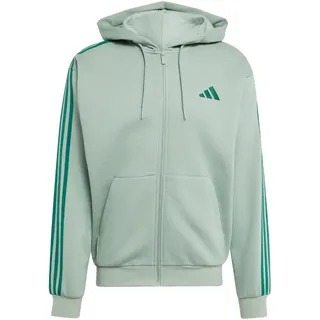 adidas ESSENTIALS 3-STREIFEN FLEECE Kapuzensweatshirt Grün XXL