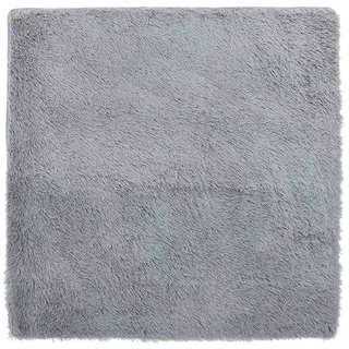 vidaXL NAVARRA Hochflorteppich 120 x 120 cm Hellgrau