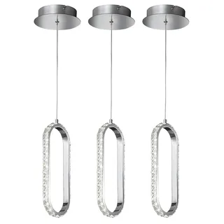 ETC Shop Kristall 1-flg. 33,5 cm rund Chrom