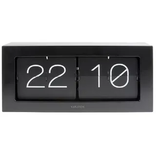 Karlsson Uhr Tischuhr Boxed Flip XL Matt Schwarz