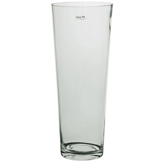 GlasArt Dekovase Glasvase Dekovase groß, konisch, Auswahl zwei Größen 40cm & 60cm hoch (1 St), aus Glas, geschliffener Rand weiß Ø 19 cm x 60 cm