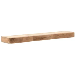 Wandregal Akazie 120 cm mit drei Schubladen, Massivholz-Hängeregal