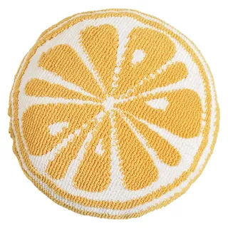 Magma gefülltes Kissen Sunny 'Lemon' ∅ 40 cm Gelb