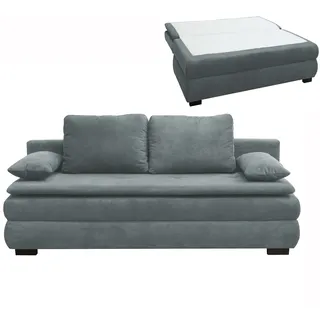 Schlafsofa - türkis - mit Staukasten - 202 cm