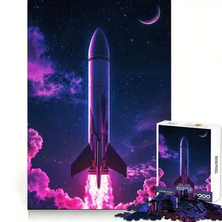 Raketenstart im Weltraum mit Nebel-Puzzle, 1000 Teile für Teenager, Geschicklichkeitsspielzeug, entspannender Spaß, präzise geschnitten, (50x75cm)
