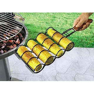 TRI International Grillgitter Mais Maisbräter Maiskolbenhalter BBQ Grillrost Grillguthalter Wender
