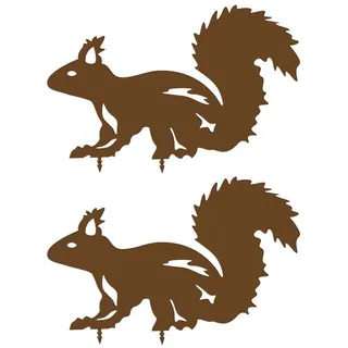 bellissa Haas GmbH Gartenstecker Rost Gartendeko Garten Stecker Rostdeko Baumstecker Roststecker (2-St) Edelrost Eichhörnchen Corten-stahl 30 x 20 x 0,15 cm