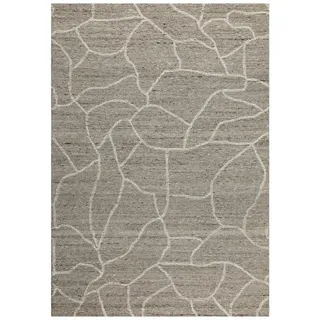 Wecon Home Webteppich Hamptons Fourtyone, Creme, Grau, Textil, Steinoptik, rechteckig, 40x60 cm, Oeko-Tex® Standard 100, für Fußbodenheizung geeignet, in verschiedenen Größen erhältlich, pflegeleicht, strapazierfähig, Teppiche & Böden, Teppiche, Webteppiche