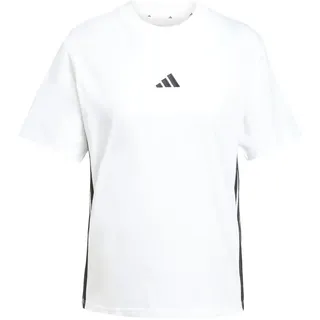 adidas Essentials 3-Streifen Cotton Kurzarm-T-Shirt White / Black XL