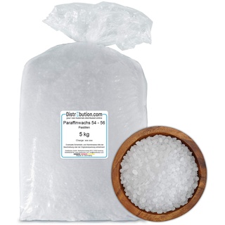 Paraffin 54-56°C in Pastillen, Kerzenwachs, für das Gießen und Verzieren von Kerzen und basteln geeignet, Made in Germany (5 kg)