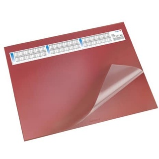 Läufer Schreibunterlage DURELLA DS - mit Vollsichtauflage, Kalender, 65 x 52 cm, rot