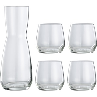 Schou Karaffe 1l mit 4 Gläser, Serviergefässe, Transparent