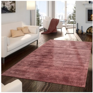 Teppich Handgetuftet Modern Qualität Edel Viskose Garn Schimmer Glanz Altrosa, TT Home, rechteckig, Höhe: 13 mm rosa rechteckig - 120 cm x 170 cm x 13 mm