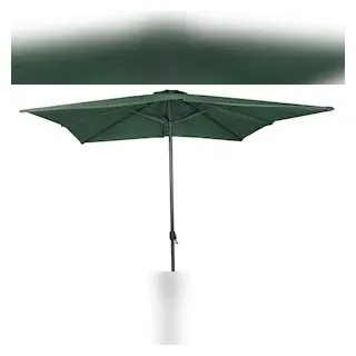 Lex Alu Sonnenschirm 3x3 m UV30+ quadratisch Kurbelschirm Gartenschirm Balkon grün : Grün