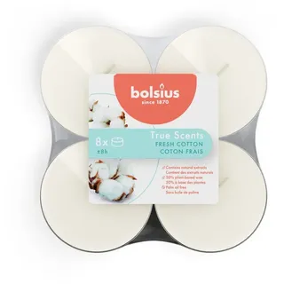 Bolsius True Scents Duftkerze 8 St. weiß