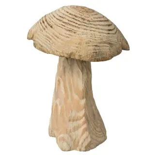 Gasper Deko-Pilz VIOS, H 18 cm - Braun - Paulowniaholz