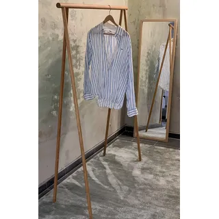 TIDYBOY Kleiderständer aus Holz, Garderobenständer, Garderobe Holz, Designer Kleiderstange und Moderner Offener Kleiderschrank Ständer, Kleiderregal in Berlin Handgemacht Eiche Natur (H160cm B130cm)