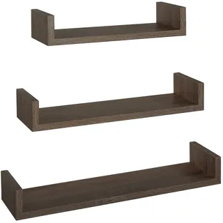 3ER SET WANDREGAL FARBE NUSSBAUM GESÄGT MOD. CALAMITA