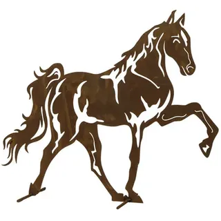 Siena Garden Dekofigur Mustang 70 cm Braun