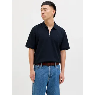 JACK & JONES Jjeaustin Zip Polo blau XL