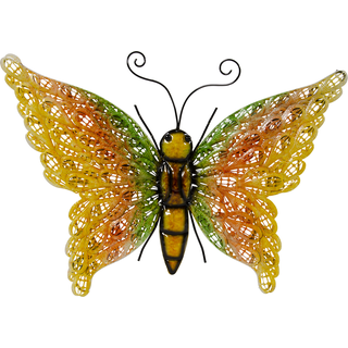 Wanddekoration Schmetterling, Metallfigur 41 cm