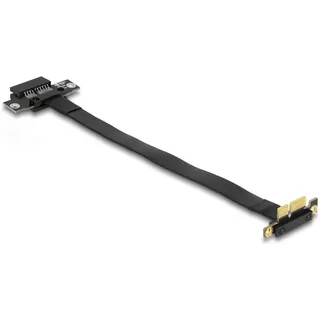 DeLock Riser Karte PCI Express x1 Stecker 90° gewinkelt zu x1 Slot mit Kabel 30 cm