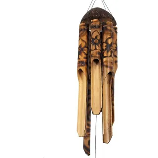 Hathi Hängedekoration Klangspiel, Windspiel, BAMBUS,bemalt 50 cm