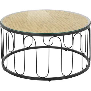 Home Affaire »Sudbury«, geflochtene Wasserhyazinthe, schwarzes Metallgestell, Durchmesser 80cm
