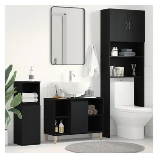 vidaXL Spülbeckenschrank 80 x 60 cm Schwarz