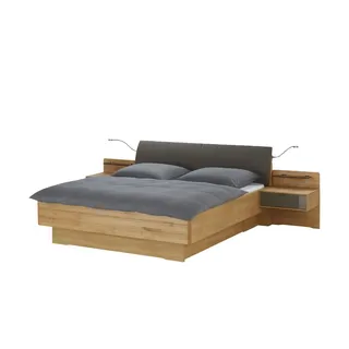 Wohnwert Bettanlage  Alessandria , holzfarben , Maße (cm): B: 309 H: 96