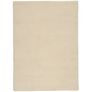 THEKO Wollteppich THEKO "Hadj Uni", beige (natur), B:60cm H:25mm L:90cm, Wolle, Teppiche, echter Berber Teppich, reine Wolle, meliert, handgeknüpft