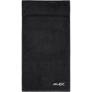 JELEX 100FIT Fitness Handtuch mit Zip-Tasche schwarz-Größe:Einheitsgröße