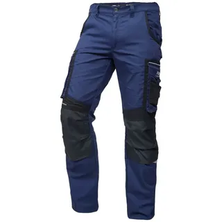 Puma Workwear Precision X - Arbeitshose Herren - Premium Arbeitskleidung mit vielen Taschen und verstärkten Kniepartien - Funktionshose mit Stretch für Handwerk und Baugewerbe - Marine/Schwarz - 64 - 64