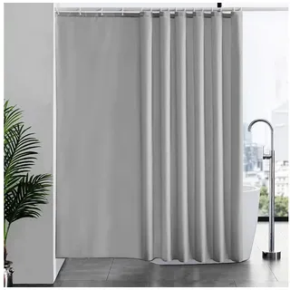 Furlinic Duschvorhang Grauer Duschvorhang Überlänge Antibakteriell wasserdicht 244x200cm grau