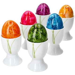 van Well Eierbecher 6x Bali Eierbecher Grashalm Eierhalter Eierständer Porzellan Easter Egg Ostern