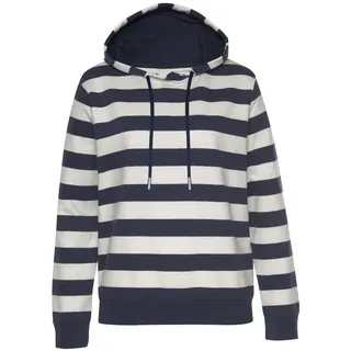 H.I.S. Kapuzensweatshirt marine/ecru-gestreift 36/38