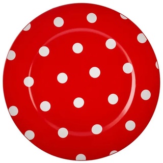 Karaca Polka Dot Rot Porzellan Dessertteller 19 cm