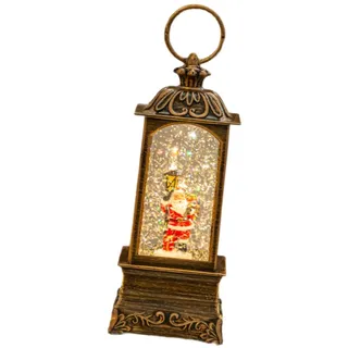 Harilla Weihnachts-Schneekugel, Weihnachtslaterne, glitzernde Schneekugeln, Ornament, Weihnachtsdekoration für Regal, Schlafzimmer, Bücherregal, Kamin, Weihnachtsmann und Lichter